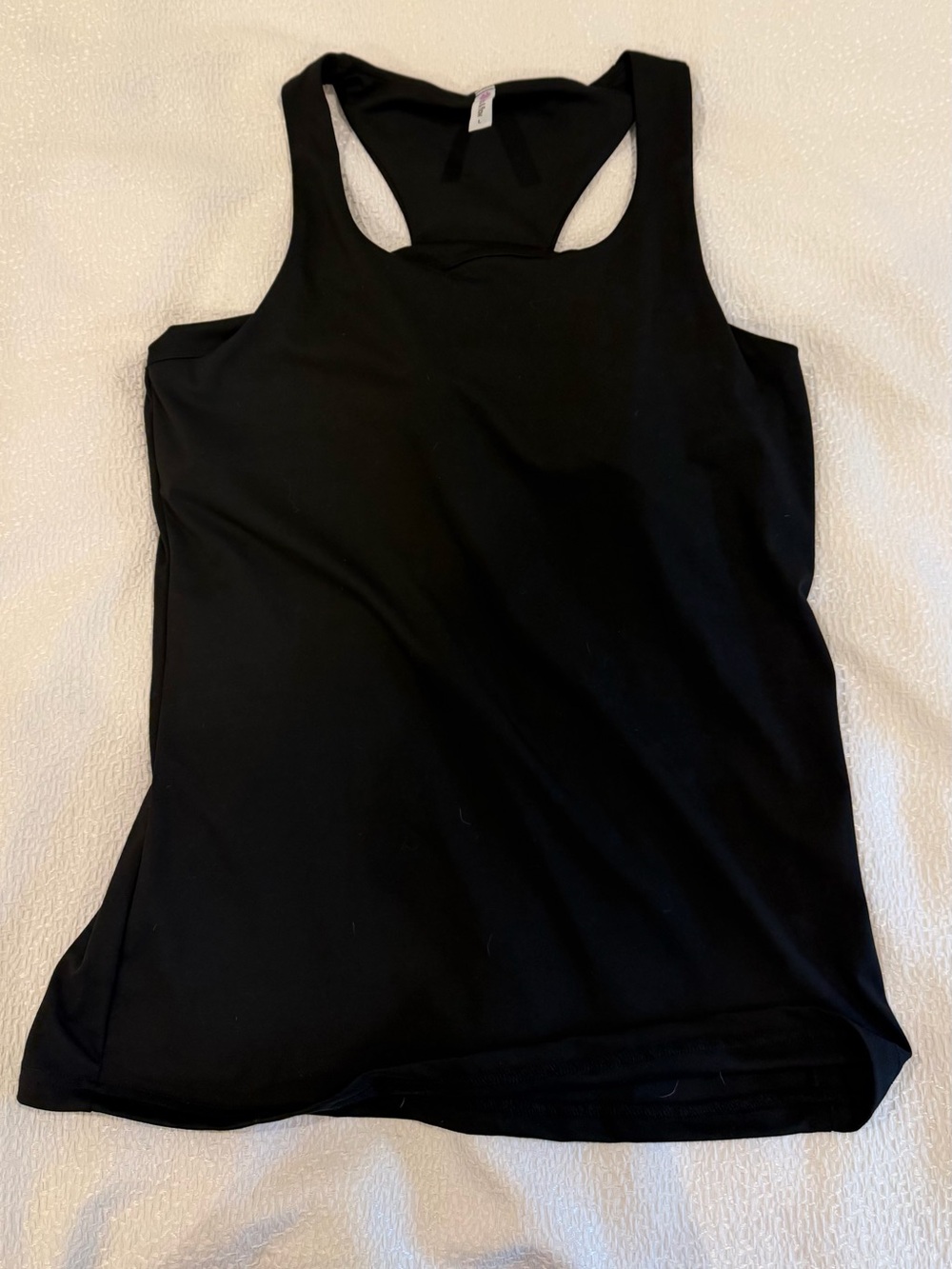 Ebb & Flow Black Racerback Yoga Top w/ Built-in Bra - Women's Activewear